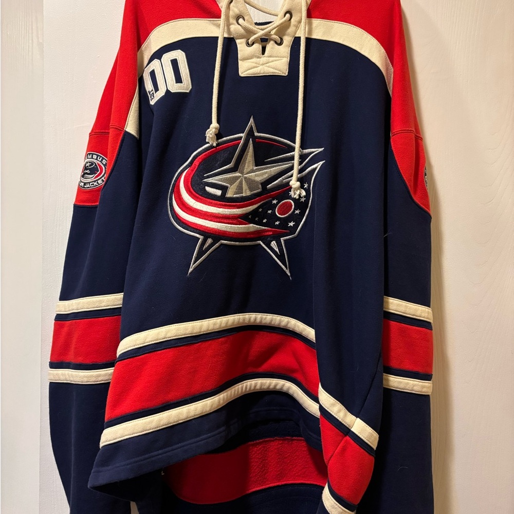 Columbus Blue Jackets Navy & Red Hockey Jersey